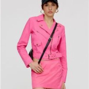 Anthropologie DOLAN CROPPED LINEN SLIM MOTO JACKET